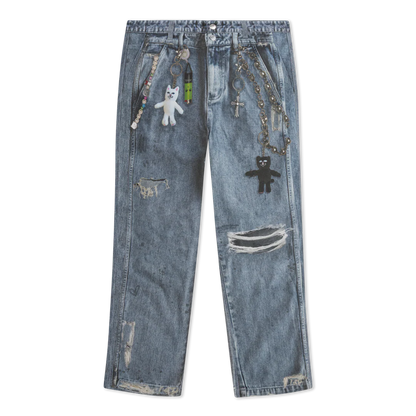RIPNDIP Pants  Real Straight Leg Denim Pants (Light Wash)