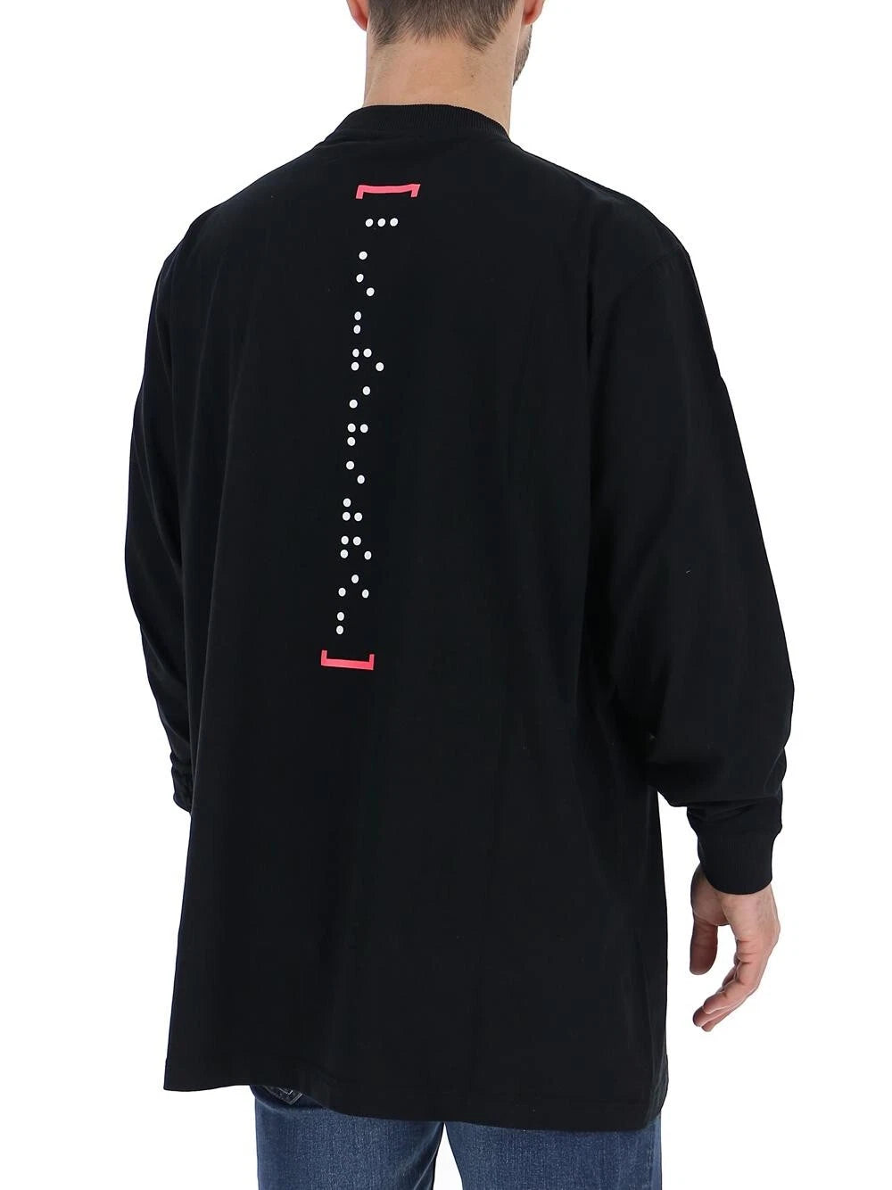 Marcelo Burlon Black Front Pocket Oversized Long Sleeve T-Shirt