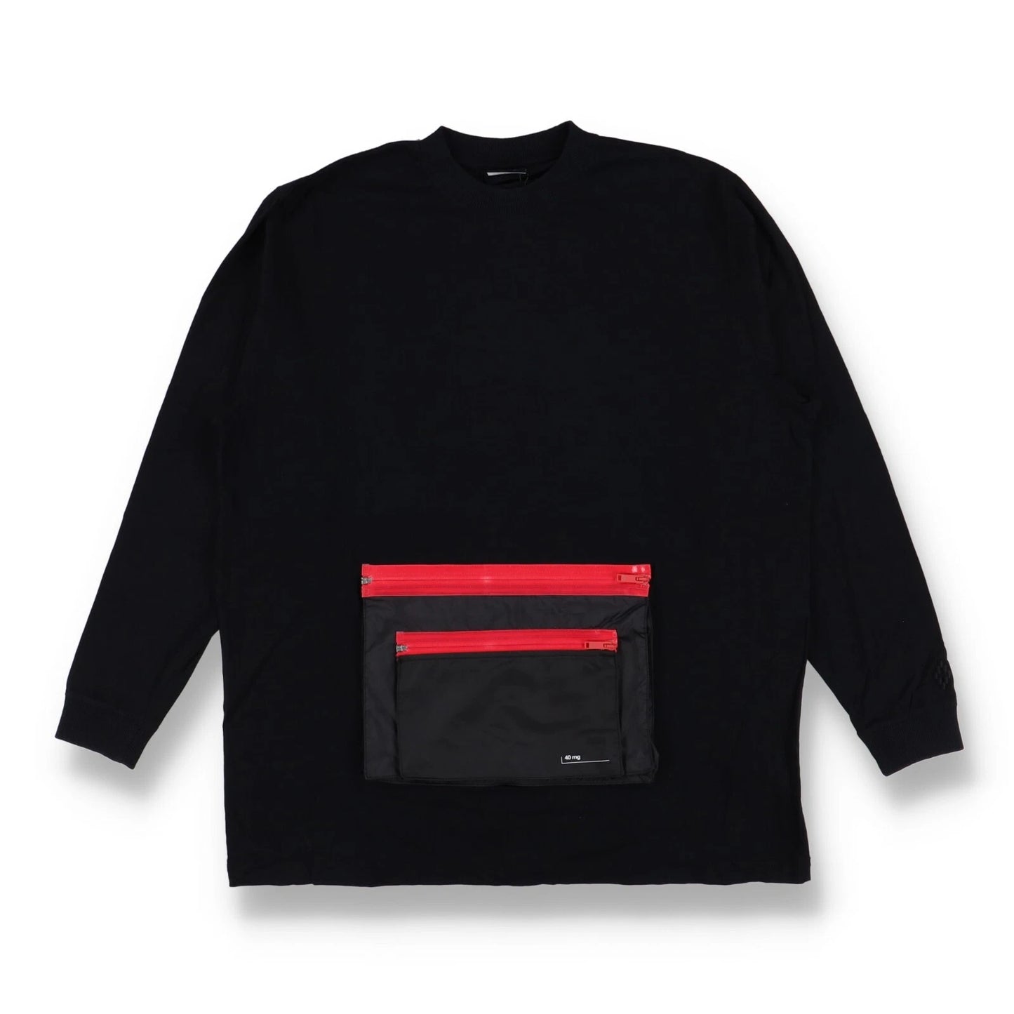 Marcelo Burlon Black Front Pocket Oversized Long Sleeve T-Shirt