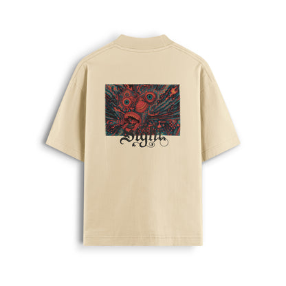 Sassy Classy DR03 Pale Ivory Heavyweight Oversized Tee "Sight"