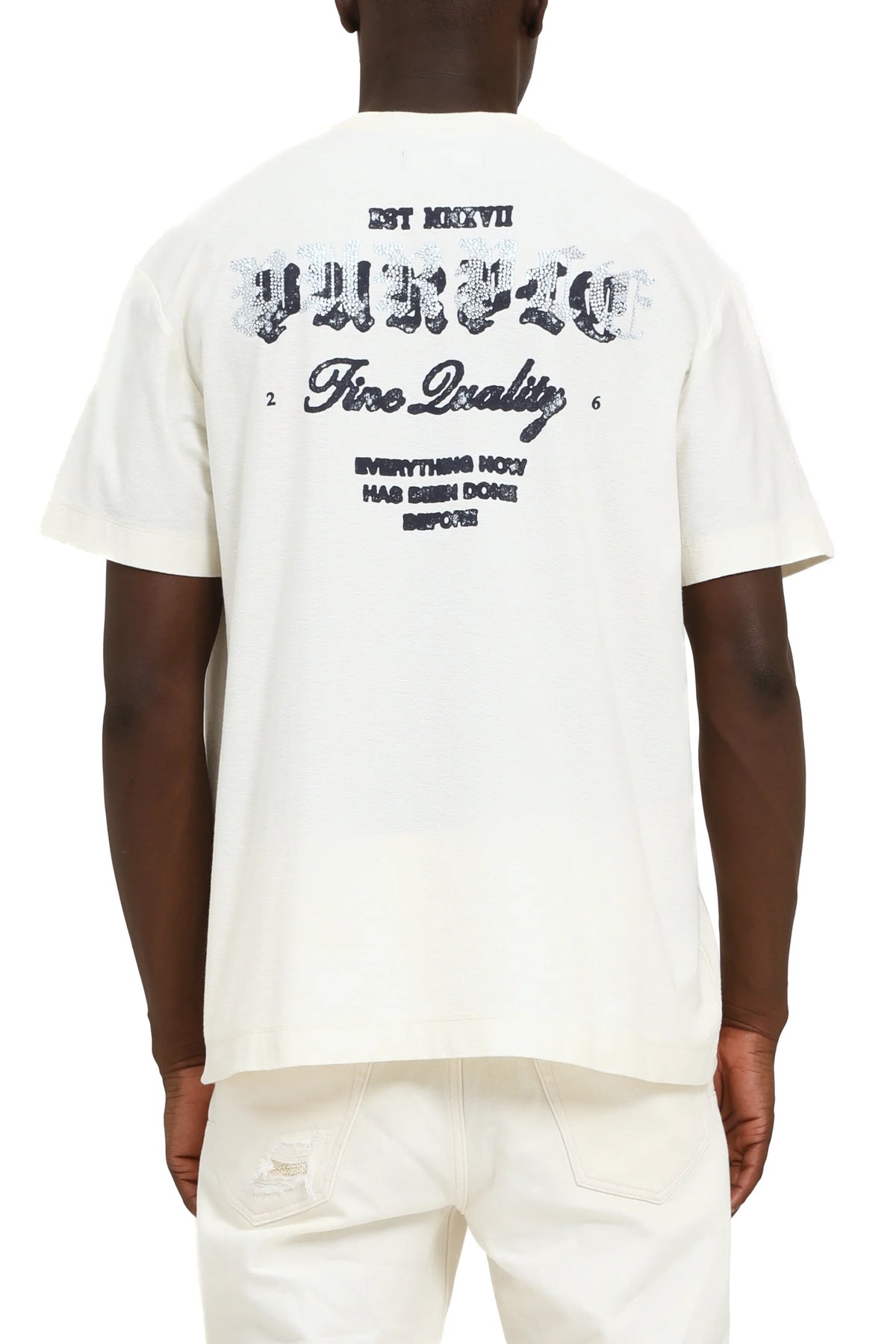 Purple Brand P104 Off White Textured Jersey SS Tee - Off White