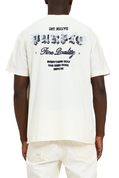 Purple Brand P104 Off White Textured Jersey SS Tee - Off White