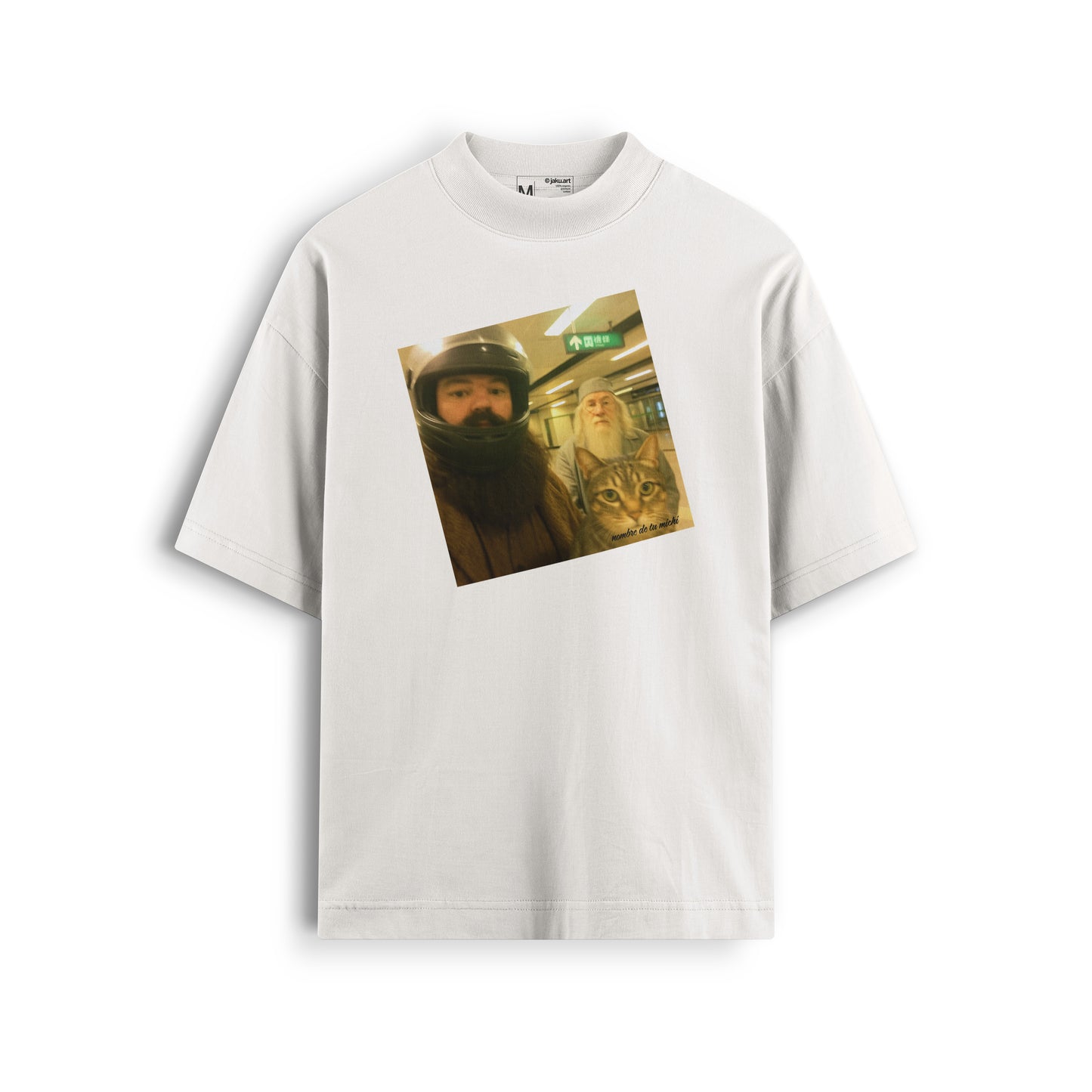 Polo Personalizado  "Dumbledore, Hagrid y Tu gato Selfie"