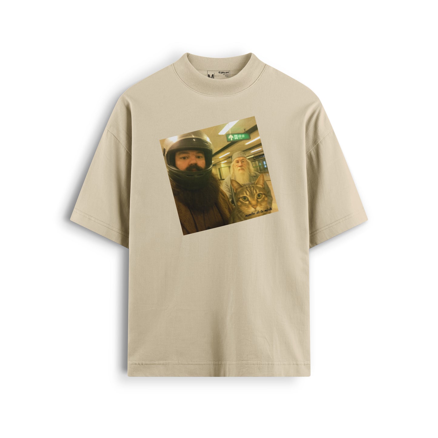 Polo Personalizado  "Dumbledore, Hagrid y Tu gato Selfie"