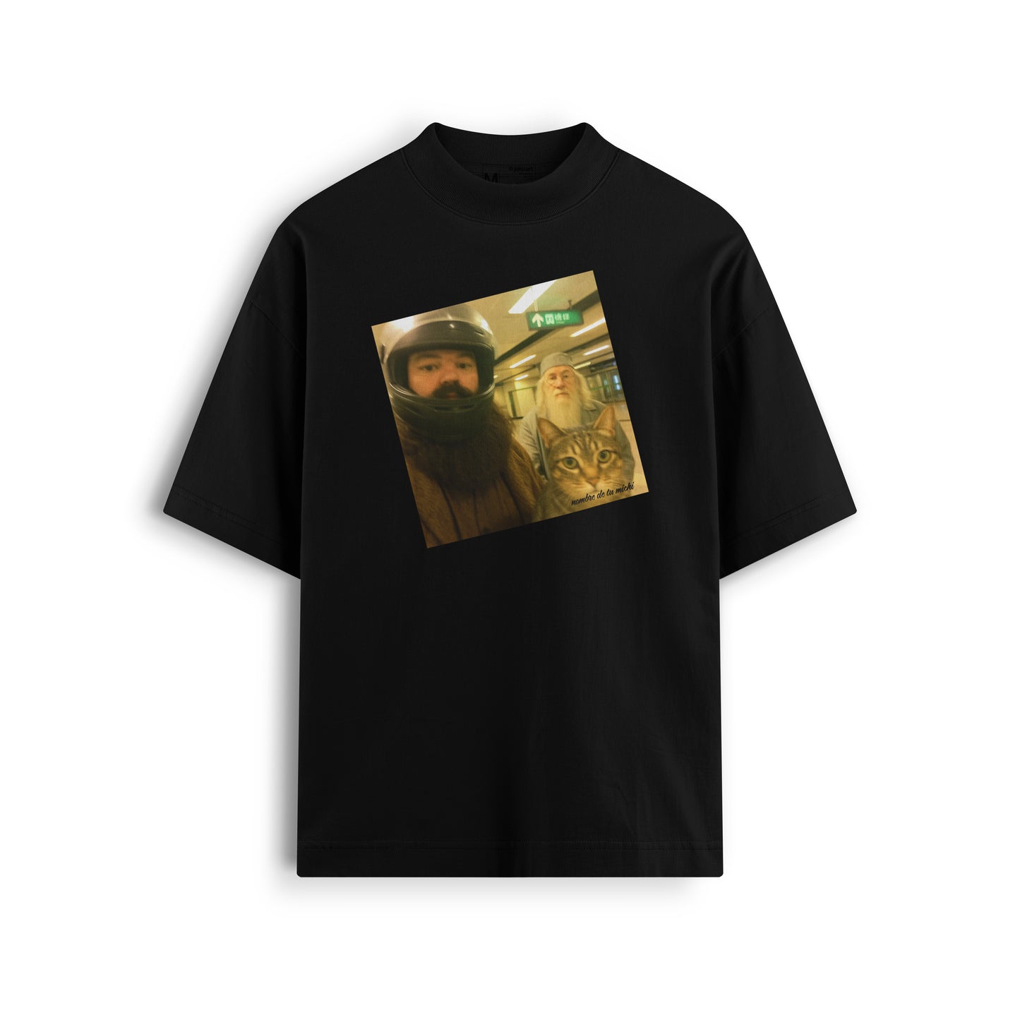 Polo Personalizado  "Dumbledore, Hagrid y Tu gato Selfie"